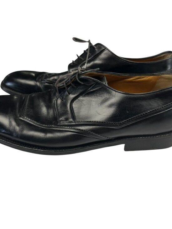 A. Testoni Mens Leather Lace Up Oxford Dress Shoes Black Size 10 US main image 4